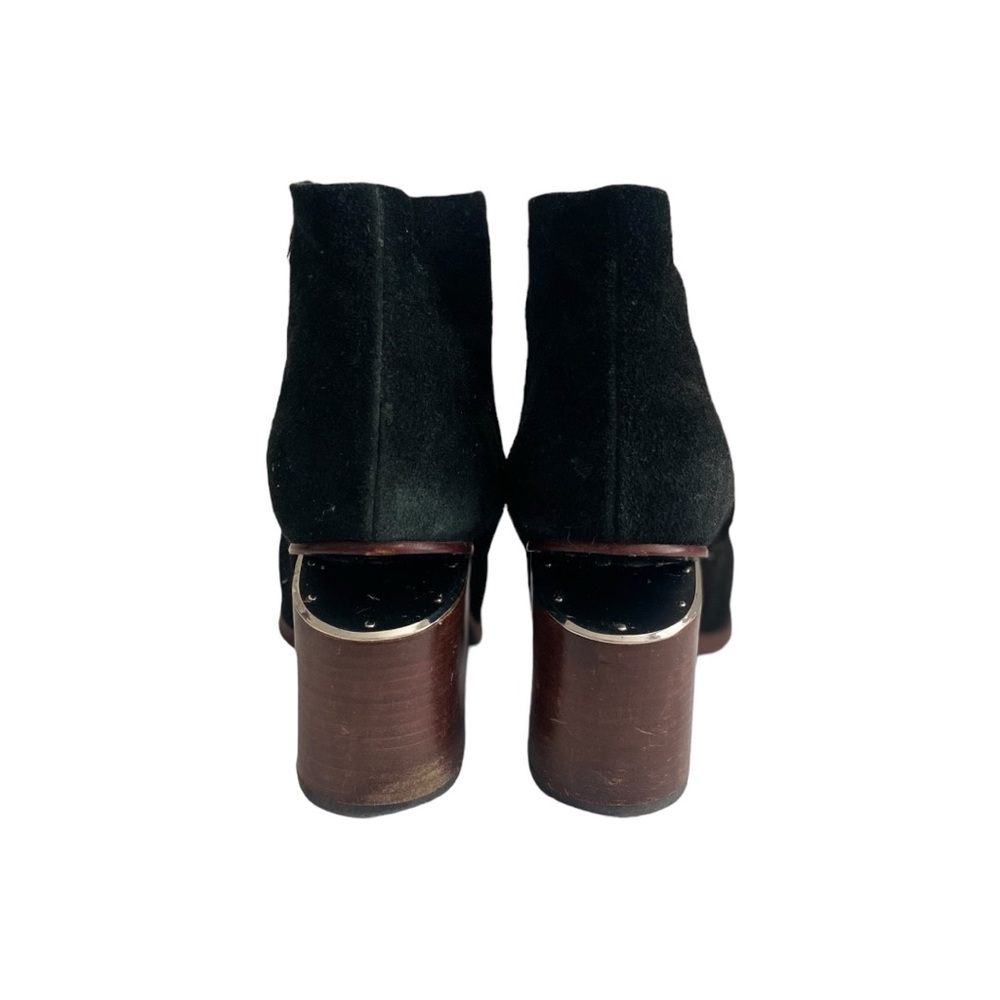 Alexander Wang "Gabi" Black Suede Ankle Cut Out Heel Boots Size US 9.5 - Picture 4 of 9